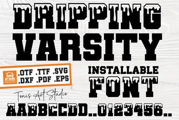 Ab Dripping Varsity: A Bold Font for Athletic and Edgy Designs