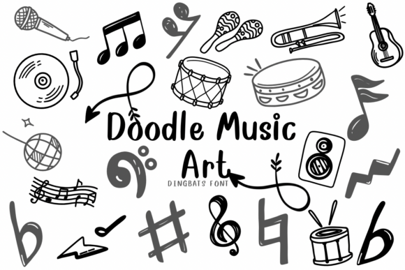 Doodle Music Art: A Creative Font for Musical Designs