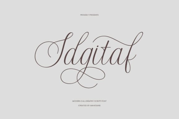 Idgitaf: The Modern Calligraphy Font for Upscale Designs