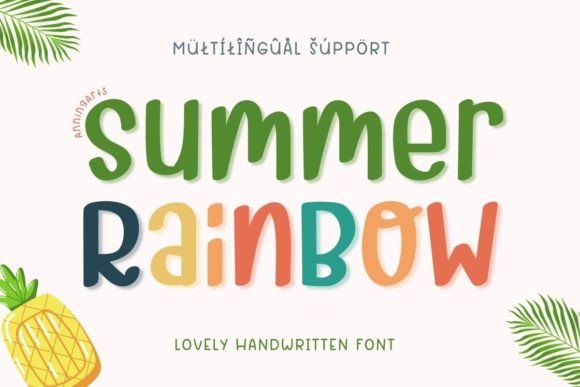 Summer Rainbow: A Handwritten Font for Modern Elegance