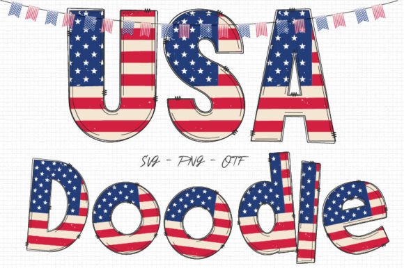 USA Doodle: A Patriotic Typeface for Creative Projects