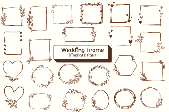 Wedding Frame: Hand-Drawn Charm for Modern Designs