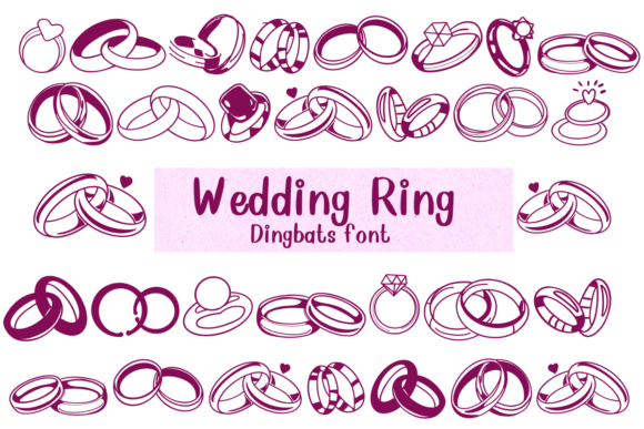Wedding Ring Font: A Romantic, Sketched Typeface for Creative Projects